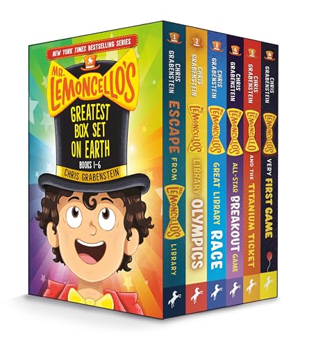 Mr. Lemoncello's Greatest Box Set on Earth: Books 1-6: Escape From Mr. Lemoncello's Library / Mr. Lemoncello's Library Olympics / Mr. Lemoncello's ... Game / Mr. Lemoncello and the Titanium Ticket Mr. Lemoncello's Greatest Box Set on Earth: Books 1-6: Escape From Mr. Lemoncello's Library / Mr. Lemoncello's Library Olympics / Mr. Lemoncello's ... Game / Mr. Lemoncello and the Titanium Ticket von Yearling