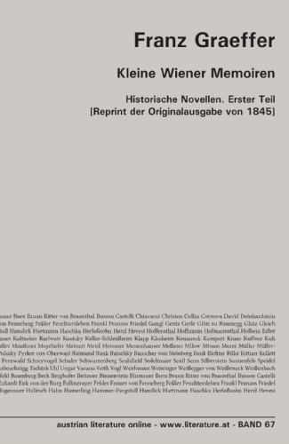 Kleine Wiener Memoiren: Historische Novellen. Erster Teil [Reprint der Originalausgabe von 1845] von University of Innsbruck