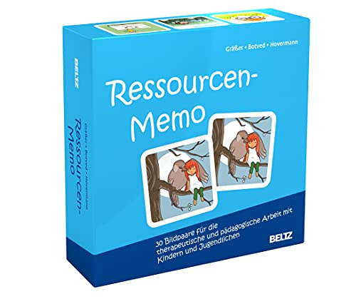Ressourcen-Memo: 30 Bildpaare für die therapeutische und pädagogische Arbeit mit Kindern und Jugendlichen. Mit 16-seitigem Booklet in stabiler Box, Kartenformat 6,5 x 6,5 cm. (Beltz Therapiespiele) Ressourcen-Memo: 30 Bildpaare für die therapeutische und pädagogische Arbeit mit Kindern und Jugendlichen. Mit 16-seitigem Booklet in stabiler Box, Kartenformat 6,5 x 6,5 cm. (Beltz Therapiespiele)