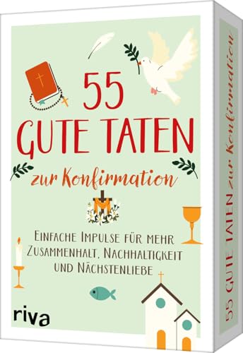 55 gute Taten zur Konfirmation: Einfache Impulse für mehr Zusammenhalt, Nachhaltigkeit und Nächstenliebe. Liebevolles Geschenk zur Konfirmation, christliche Karten für Mädchen, Jungs 55 gute Taten zur Konfirmation: Einfache Impulse für mehr Zusammenhalt, Nachhaltigkeit und Nächstenliebe. Liebevolles Geschenk zur Konfirmation, christliche Karten für Mädchen, Jungs von Riva