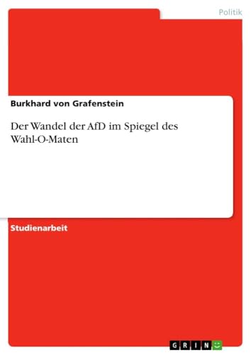 Der Wandel der AfD im Spiegel des Wahl-O-Maten von GRIN Verlag