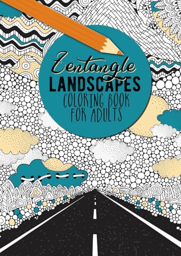 Mein Pilgertagebuch: Jakobsweg Tagebuch | Pilgerbuch | Reisetagebuch Jakobsweg | Gedanken auf meinem Jakobsweg | Platz für 55 Etappen | A5: Landscape ... scenes | zentangle landscapes coloring book