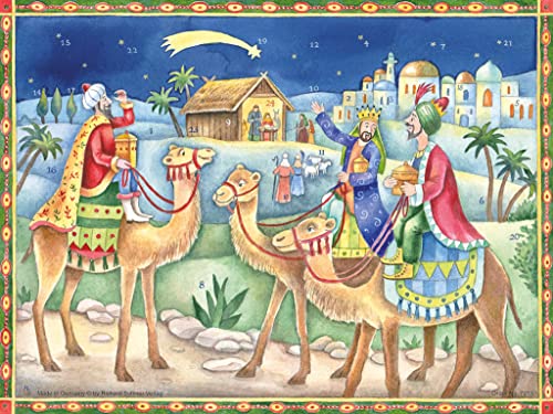 Adventskalender mit Glitzer "Heilige drei Könige bringen Gaben"