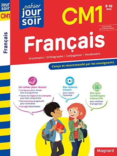 Français CM1 - Cahier Jour Soir: Conçu et recommandé par les enseignants