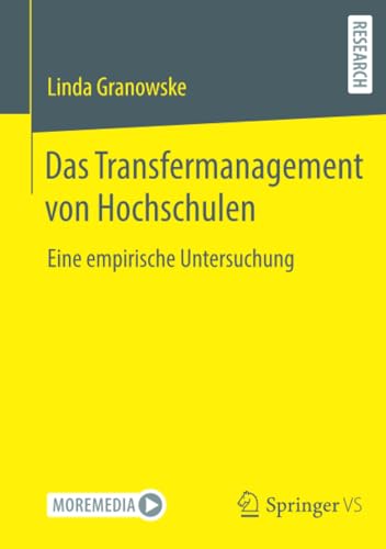 Das Transfermanagement von Hochschulen: Eine empirische Untersuchung von Springer VS
