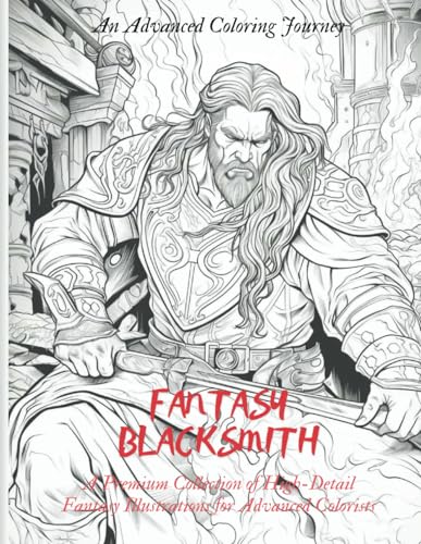 Fantasy Blacksmith: MASTER THE ART OF THE FANTASTICAL FORGE: A Premium Collection of High-Detail Fantasy Illustrations for Advanced Colorists (Magical Coloring) von Independently published