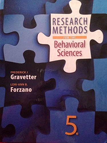 Research Methods for the Behavioral Sciences von Cengage Learning