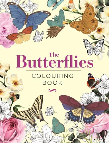 The Butterflies Colouring Book: Hardback Gift Edition (Hardback Vintage Colouring) von Arcturus