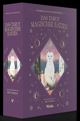 Das Tarot magischer Katzen (VIVIDA): Einblicke in Vergangenheit, Gegenwart und Zukunft gewinnen; Set mit Buch und 78 Karten