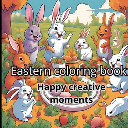 Happy creative moments coloring eastern rabbits and animals, mandala pictures.: Creative happy moments to unwind stress and be creative and relaxed von Independently published