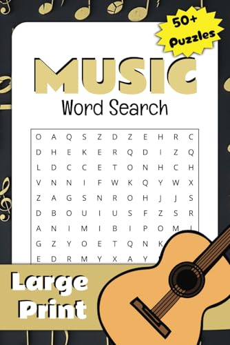 Music Puzzle Book: Word Searches with Easy to Read Print about Music, Instruments, Melody and More | 6x9 inches, 110 pages | 50+ Puzzles ... Gift for Vacations, Holidays, and Free Times Music Puzzle Book: Word Searches with Easy to Read Print about Music, Instruments, Melody and More | 6x9 inches, 110 pages | 50+ Puzzles ... Gift for Vacations, Holidays, and Free Times von Independently published