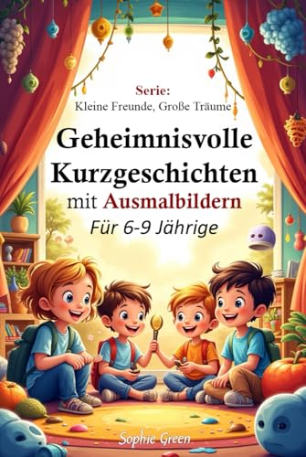 Geheimnisvolle Kurzgeschichten mit Ausmalbildern: Für 6-9 Jährige (Kleine Freunde, große Träume) von Independently published