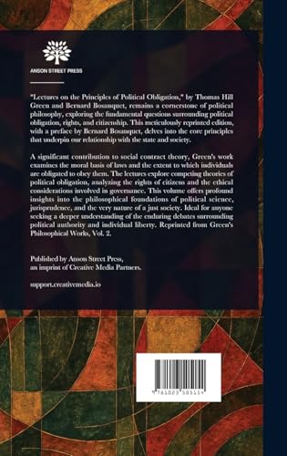 Lectures on the Principles of Political Obligation von Anson Street Press