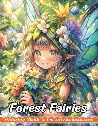 Forest Fairies: Adults Coloring Books with Forest Fairies for Stress Relief and Relaxation (Christmas Coloring Pages)
