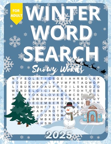 Snowy Words! Winter Word Search For Adults Large Print (Relaxing Seasonal Word Finds)