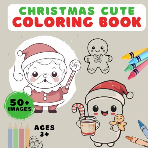 Christmas Cute Coloring Book: Christmas Coloring Book for Adults and Toddlers for Low Stress and Easy Simple Fun von Independently published