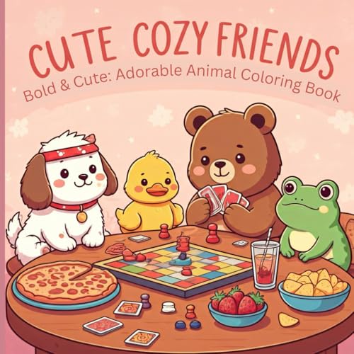 Cute Cozy Friends: Coloring Book for Adults and Teens with Cute Animal Friends and Heartwarming Designs for Relaxation and Stress Relief (Cozy Moments Coloring) von Independently published