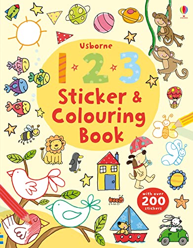123 Sticker and Colouring Book (Usborne Colouring Book + Stickers) von Usborne Publishing