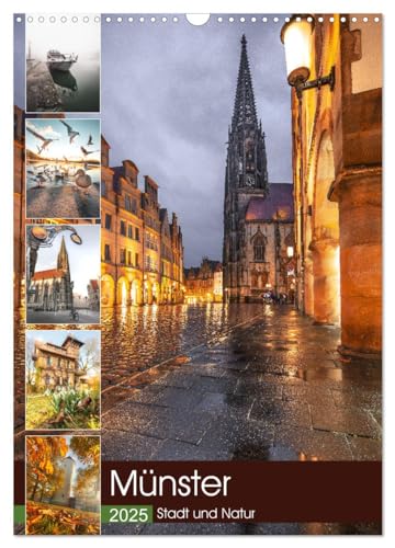 Münster - Stadt und Natur (Wandkalender 2025 DIN A3 hoch), CALVENDO Monatskalender