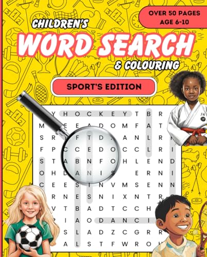 Children's Word Search and Colouring Book: Sport's Edition, Age 6-10 von Independently published