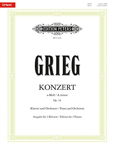 Konzert a-Moll op. 16 -für Klavier und Orchester: Ausgabe für 2 Klaviere (Edition Peters)