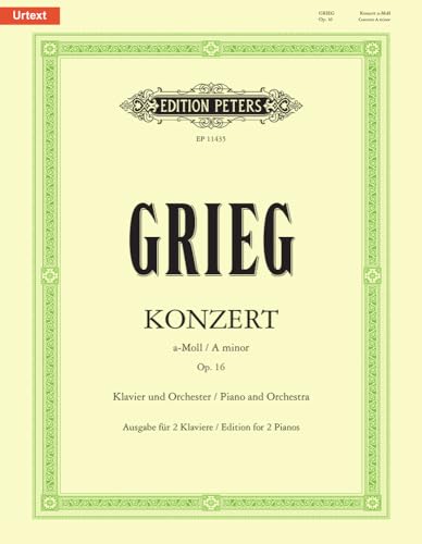 Konzert a-Moll op. 16 -für Klavier und Orchester: Ausgabe für 2 Klaviere (Edition Peters)