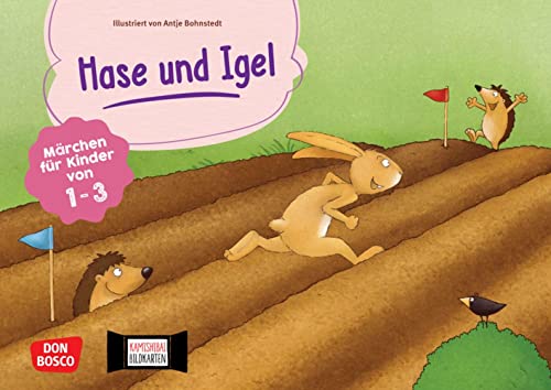 Hase und Igel. Kamishibai Bildkartenset: Märchen für Kinder von 1-3. Das beliebte Brüder-Grimm-Märchen für das Erzähltheater: mit den Jüngsten in die ... Erzähltheater mit Kindern unter drei Jahren) von Don Bosco