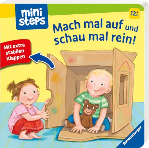 ministeps: Mach mal auf und schau mal rein! Mit extrastabilen Klappen: Babybuch ab 1 Jahr, Spielbuch, Pappbilderbuch: Mit extrastabilen Klappen. Ab 12 Monaten