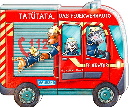 Mein kleiner Fahrzeugspaß: Tatütata, das Feuerwehrauto: Lustiges Reimebuch mit Klappen in Autoform - ab 18 Monaten Mein kleiner Fahrzeugspaß: Tatütata, das Feuerwehrauto: Lustiges Reimebuch mit Klappen in Autoform - ab 18 Monaten