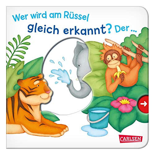 Wer wird am Rüssel gleich erkannt? Der ... Elefant! - Großausgabe - ab 18 Monaten: Mein erster Reime-Bilder-Spaß mit Schieber ab 18 Monaten: Zootiere