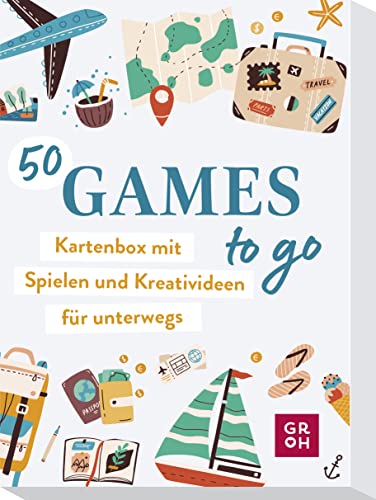50 Games to go - Kartenbox mit vielen Spielen und Kreativideen für unterwegs: Das ideale Reisespiel für Kinder und Erwachsene – einfach eine der handlichen Karten ziehen! (Geschenkideen für Reisefans)