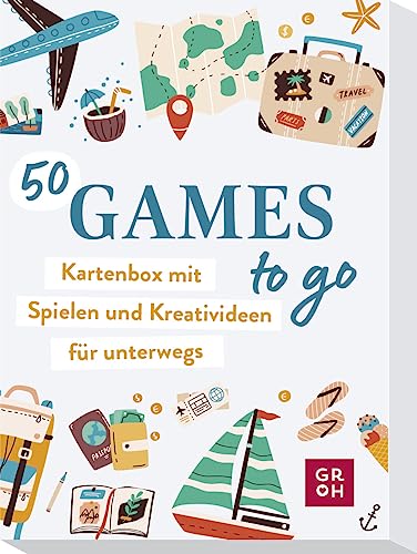 50 Games to go - Kartenbox mit vielen Spielen und Kreativideen für unterwegs: Das ideale Reisespiel für Kinder und Erwachsene – einfach eine der handlichen Karten ziehen! (Geschenkideen für Reisefans)