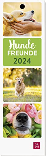 Lesezeichenkalender 2024: Hundefreunde: Kleiner Monatskalender zum Aufstellen oder Aufhängen mit 12 Lesezeichen zum Abtrennen