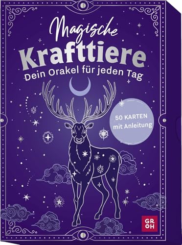 Magische Krafttiere - Dein Orakel für jeden Tag: 50 Karten mit Anleitung | Illustrierte Krafttierkarten in edler Box | Tipps & Impulse für achtsame Rituale im Alltag (Orakelkarten) von Groh