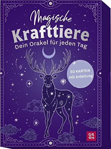 Magische Krafttiere - Dein Orakel für jeden Tag: 50 Karten mit Anleitung | Illustrierte Krafttierkarten in edler Box | Tipps & Impulse für achtsame Rituale im Alltag (Orakelkarten)