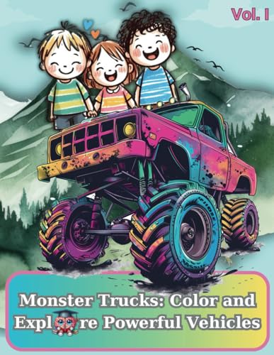 Monster Trucks: Color and Explore Powerful Vehicles von Independently published