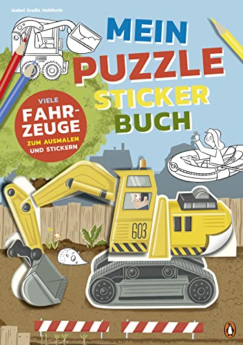 Mein bunter Puzzle-Sticker-Spaß - Fahrzeuge (Die Mein-bunter-Puzzle-Sticker-Spaß-Reihe, Band 1) von Penguin Junior