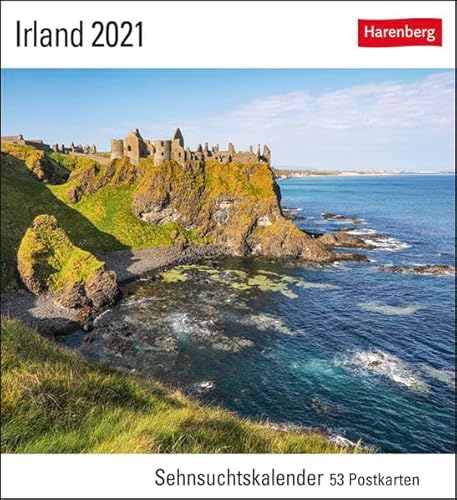 Irland Sehnsuchtskalender 2021 - Postkartenkalender mit Wochenkalendarium - 53 perforierte Postkarten zum Heraustrennen - zum Aufstellen oder ... x 17,5 cm: Sehnsuchtskalender, 53 Postkarten