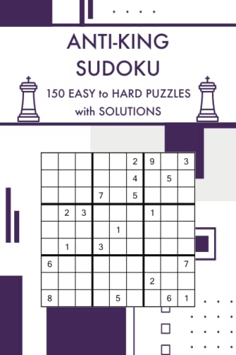 Anti-King Sudoku: 150 Easy to Hard Challenging Sudoku Puzzles With Solutions (Sudoku Puzzles and Variants) von Independently published