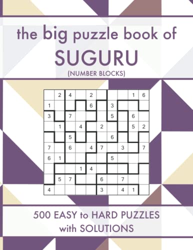 The Big Puzzle Book of Suguru: 500 Easy to Hard Number Block Logic Puzzles with Solutions (Logic Puzzle Book Series)