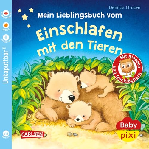 Baby Pixi (unkaputtbar) 96: Mein Lieblingsbuch vom Einschlafen mit den Tieren: Ein Baby-Buch mit Klappen und Gucklöchern ab 1 Jahr (96)