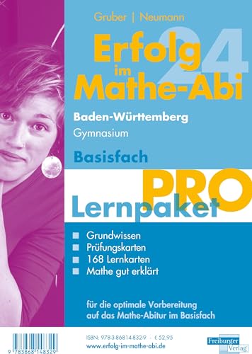 Erfolg im Mathe-Abi 2024 Lernpaket Basisfach 'Pro' Baden-Württemberg Gymnasium von Freiburger Verlag