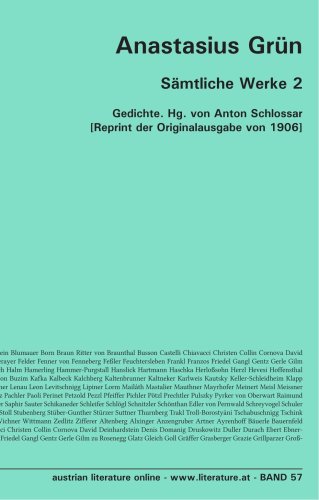 Sämtliche Werke 2: Gedichte. Hg. von Anton Schlossar [Reprint der Originalausgabe von 1906] von University of Innsbruck