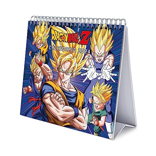 Grupo Erik Dragon Ball Tischkalender 2024, Tischkalender 2024, mit stabiler Basis, Schreibtischkalender 2024, Dragon Ball Kalender 2024 von Grupo Erik