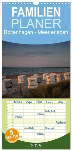 Familienplaner 2025 - Boltenhagen - Meer erleben mit 5 Spalten (Wandkalender, 21 cm x 45 cm), CALVENDO von CALVENDO