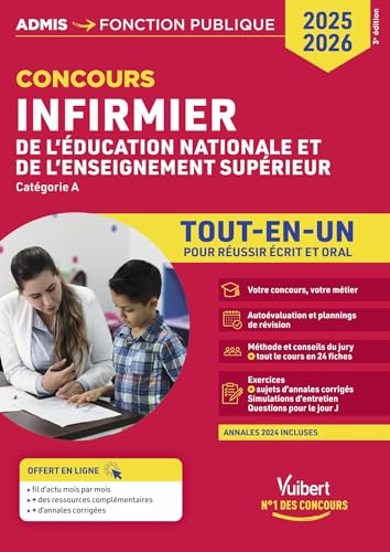 Concours Infirmier de l'Éducation nationale et de l'Enseignement supérieur - Tout-en-un: Concours 2025-2026 von VUIBERT