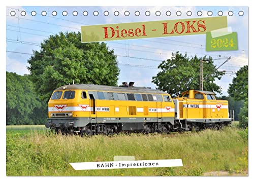Diesel-Loks (Tischkalender 2024 DIN A5 quer), CALVENDO Monatskalender