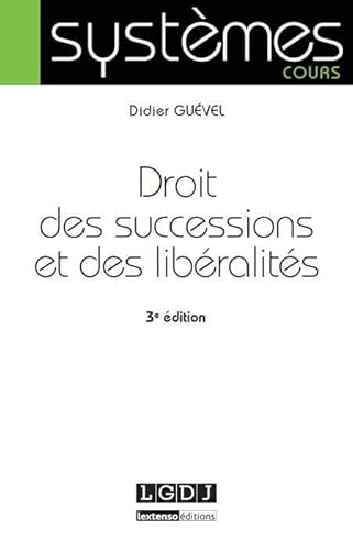 droit des successions et des libéralités - 3ème édition von LGDJ