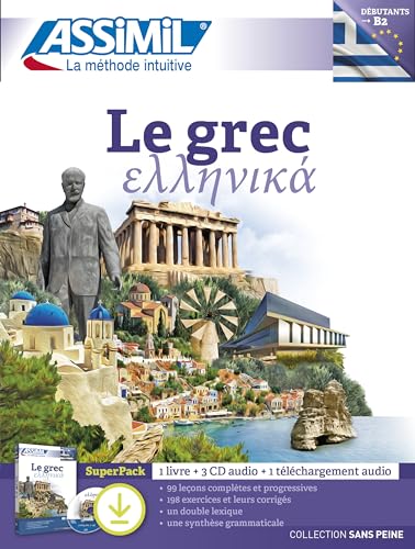 Le Grec Superpack Tel: SuperPack : 1 livre + 3 CD + 1 téléchargement audio (Senza sforzo)