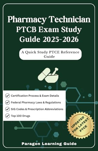Pharmacy Technician PTCB Exam Study Guide 2025-2026: A Quick Study PTCE Reference Guide von Rainbow Publishing
